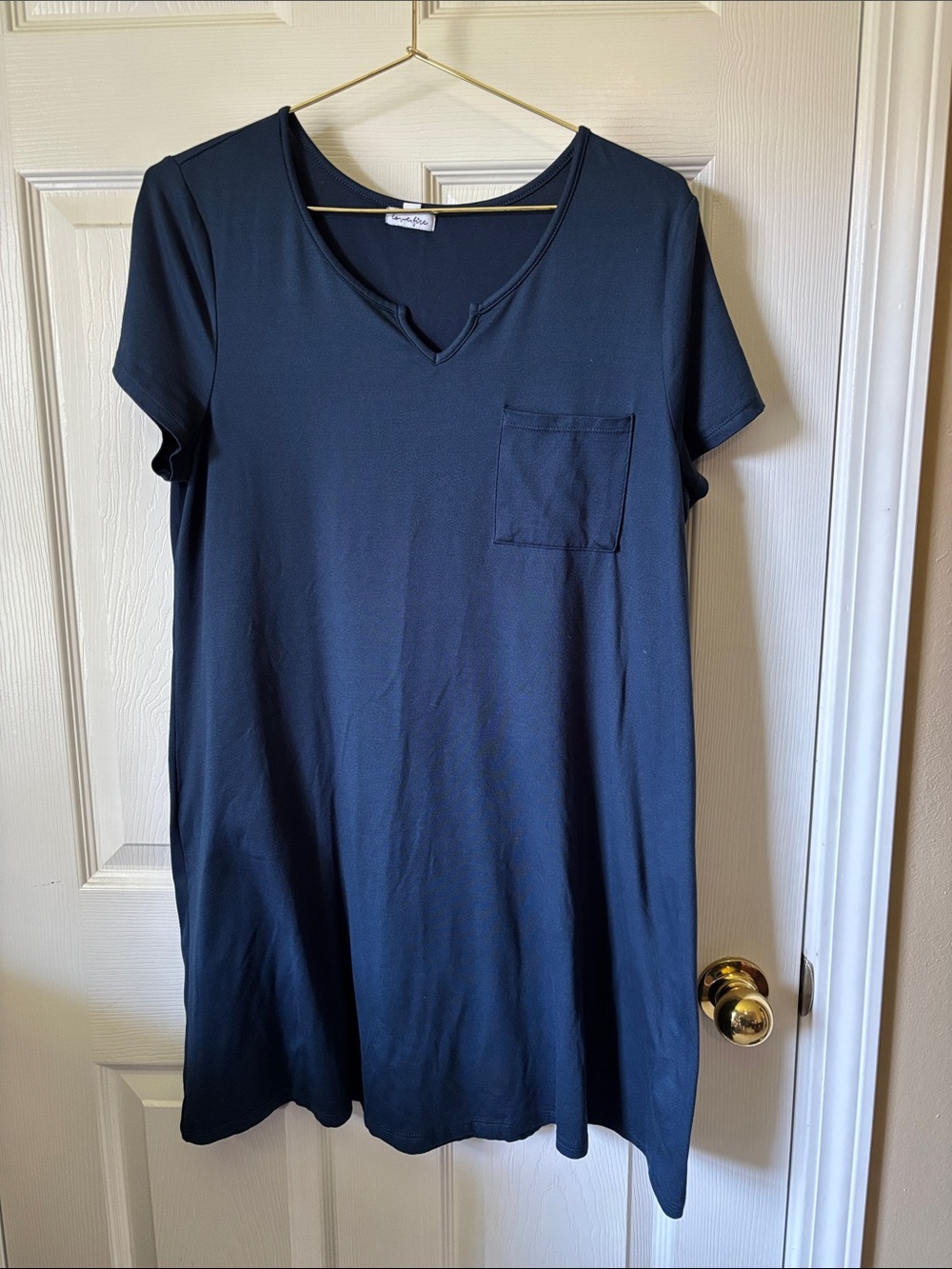 Love + Friends Navy Blue T-Shirt Dress Size Medium | Soft Stretch Casual Dress